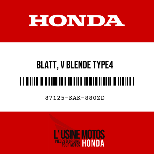 image de 87125-KAK-880ZD BLATT, V BLENDE TYPE4 