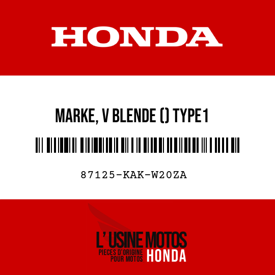 image de 87125-KAK-W20ZA MARKE, V BLENDE () TYPE1