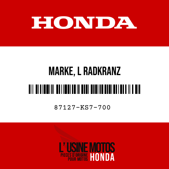 image de 87127-KS7-700 MARKE, L RADKRANZ