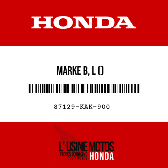 image de 87129-KAK-900 MARKE B, L ()