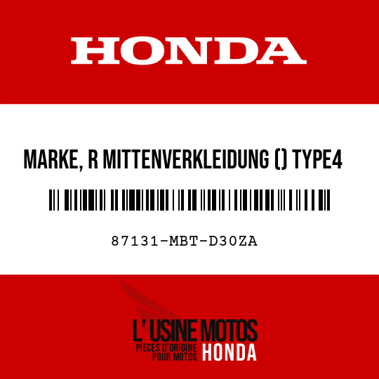 image de 87131-MBT-D30ZA MARKE, R MITTENVERKLEIDUNG () TYPE4