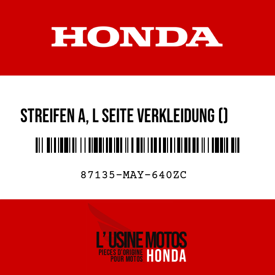 image de 87135-MAY-640ZC STREIFEN A, L SEITE VERKLEIDUNG () TYPE6 