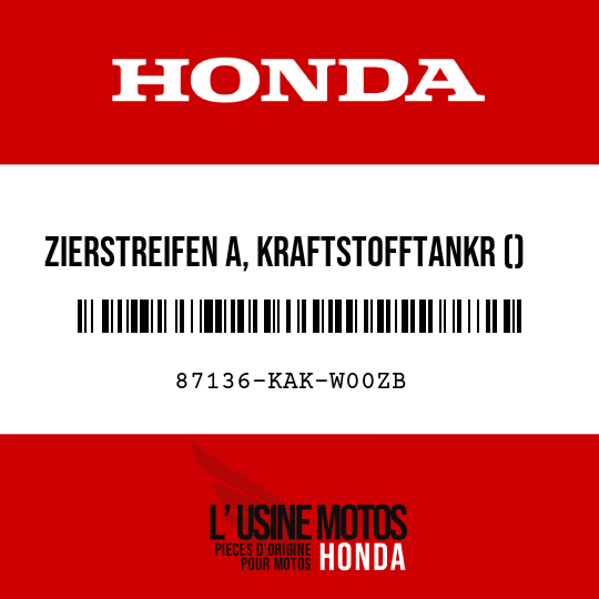 image de 87136-KAK-W00ZB ZIERSTREIFEN A, KRAFTSTOFFTANKR () TYPE2
