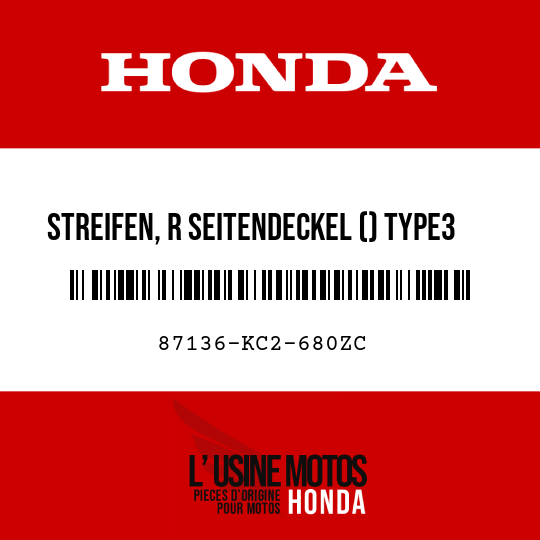 image de 87136-KC2-680ZC STREIFEN, R SEITENDECKEL () TYPE3