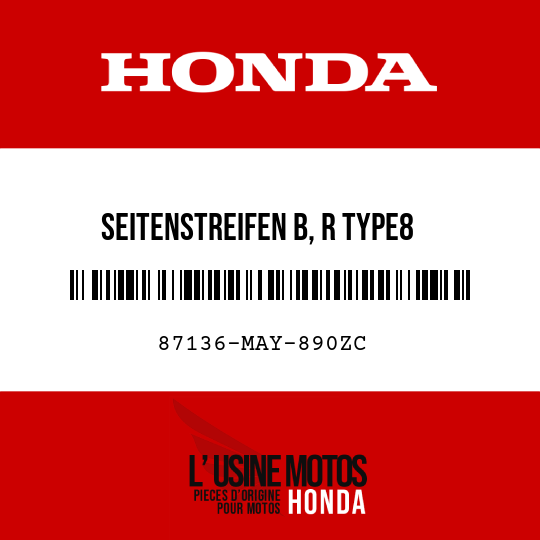 image de 87136-MAY-890ZC SEITENSTREIFEN B, R TYPE8 