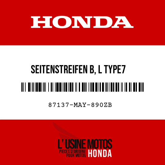 image de 87137-MAY-890ZB SEITENSTREIFEN B, L TYPE7