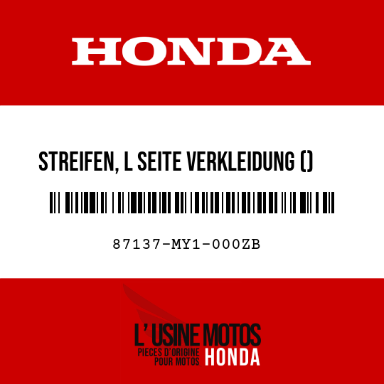 image de 87137-MY1-000ZB STREIFEN, L SEITE VERKLEIDUNG () TYPE2