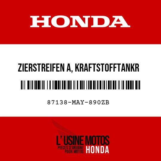 image de 87138-MAY-890ZB ZIERSTREIFEN A, KRAFTSTOFFTANKR TYPE7 