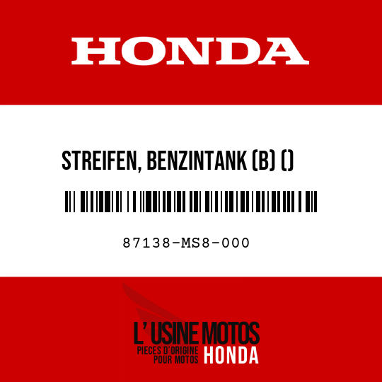 image de 87138-MS8-000 STREIFEN, BENZINTANK (B) ()