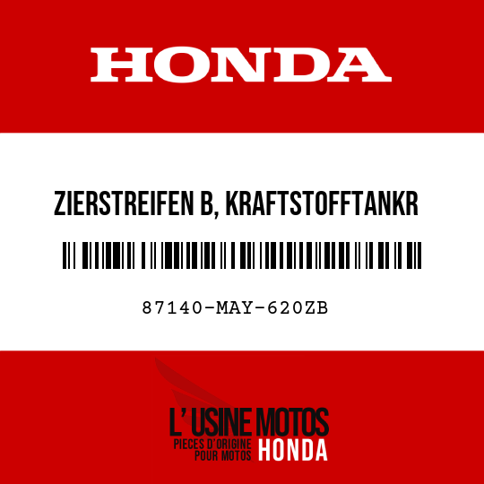 image de 87140-MAY-620ZB ZIERSTREIFEN B, KRAFTSTOFFTANKR TYPE2