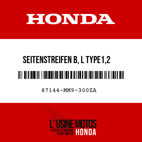 image de 87144-MM9-300ZA SEITENSTREIFEN B, L TYPE1,2 