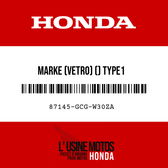 image de 87145-GCG-W30ZA MARKE (VETRO) () TYPE1