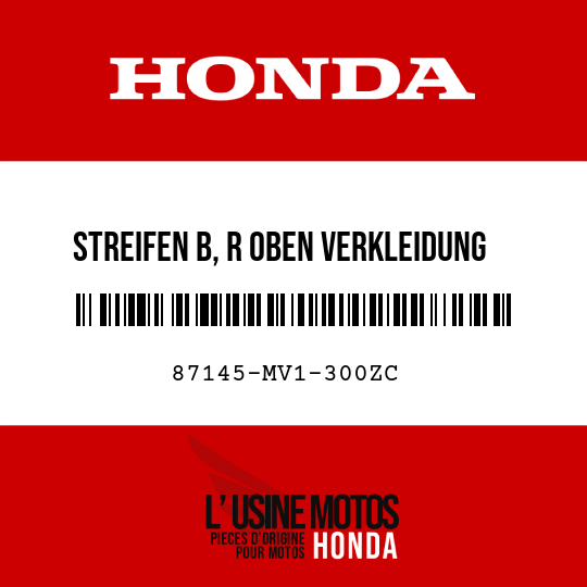 image de 87145-MV1-300ZC STREIFEN B, R OBEN VERKLEIDUNG TYPE3