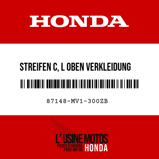 image de 87148-MV1-300ZB STREIFEN C, L OBEN VERKLEIDUNG TYPE2