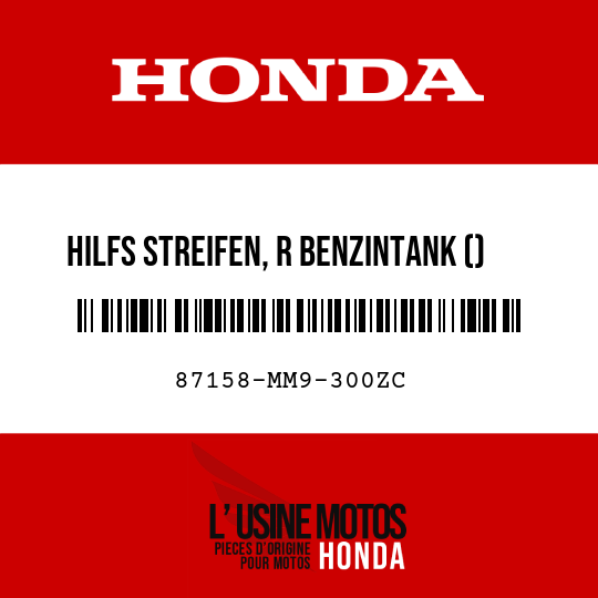 image de 87158-MM9-300ZC HILFS STREIFEN, R BENZINTANK () TYPE3