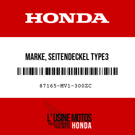 image de 87165-MV1-300ZC MARKE, SEITENDECKEL TYPE3