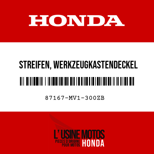 image de 87167-MV1-300ZB STREIFEN, WERKZEUGKASTENDECKEL TYPE2