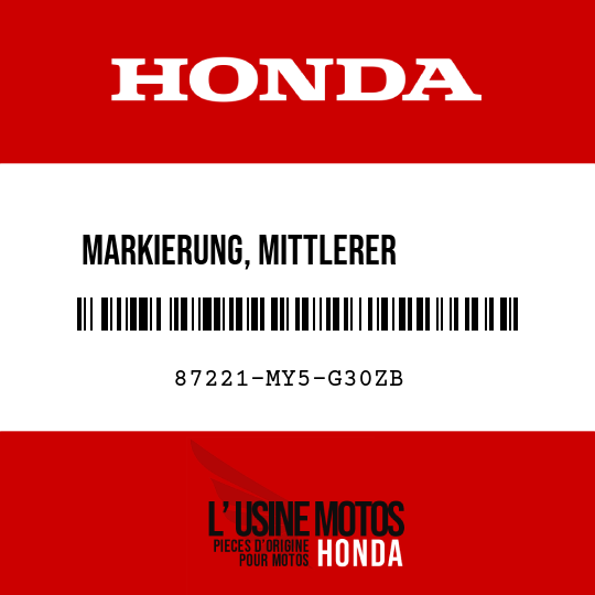 image de 87221-MY5-G30ZB MARKIERUNG, MITTLERER         WINDLAUF, V (HONDA) () TYPE2 (TYPE2 )