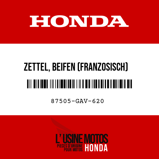 image de 87505-GAV-620 ZETTEL, BEIFEN (FRANZOSISCH)