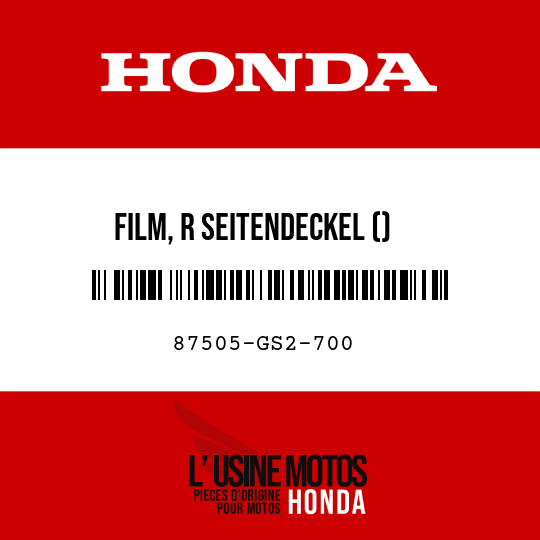 image de 87505-GS2-700 FILM, R SEITENDECKEL ()
