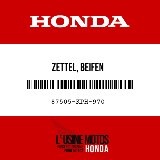 image de 87505-KPH-970 ZETTEL, BEIFEN