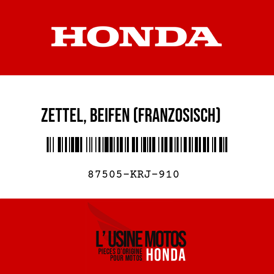 image de 87505-KRJ-910 ZETTEL, BEIFEN (FRANZOSISCH)