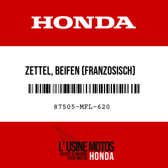 image de 87505-MFL-620 ZETTEL, BEIFEN (FRANZOSISCH)