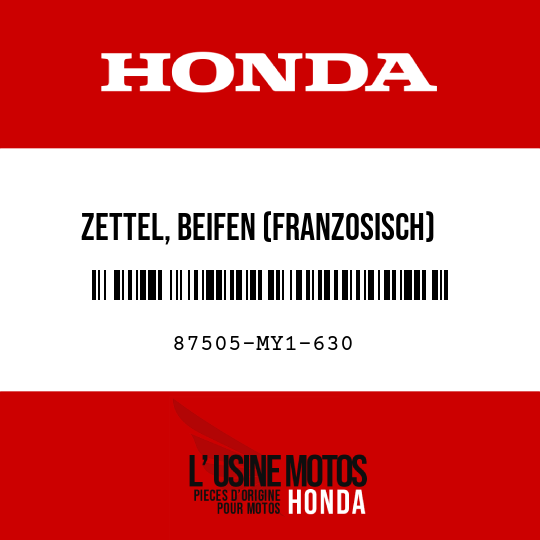 image de 87505-MY1-630 ZETTEL, BEIFEN (FRANZOSISCH)