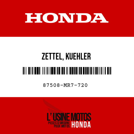image de 87508-MR7-720 ZETTEL, KUEHLER