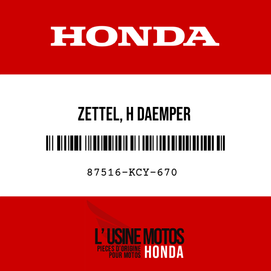 image de 87516-KCY-670 ZETTEL, H DAEMPER