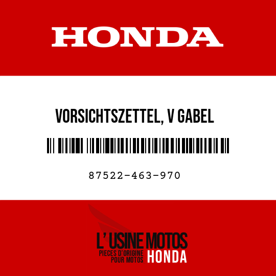 image de 87522-463-970 VORSICHTSZETTEL, V GABEL