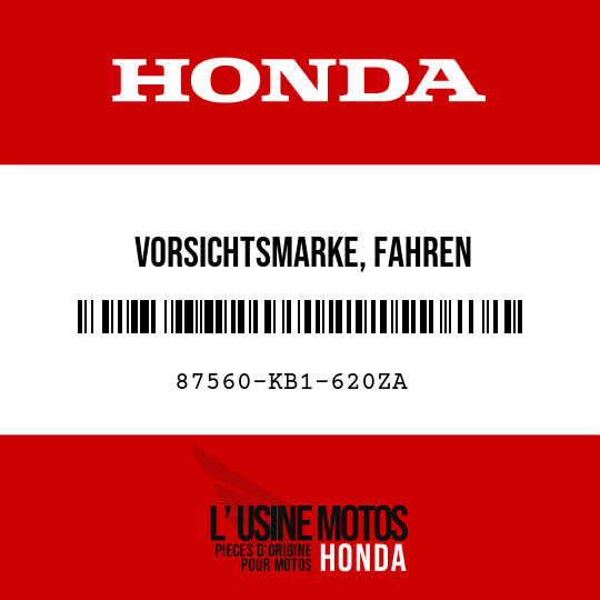image de 87560-KB1-620ZA VORSICHTSMARKE, FAHREN (FRANZOSISCH) NH0