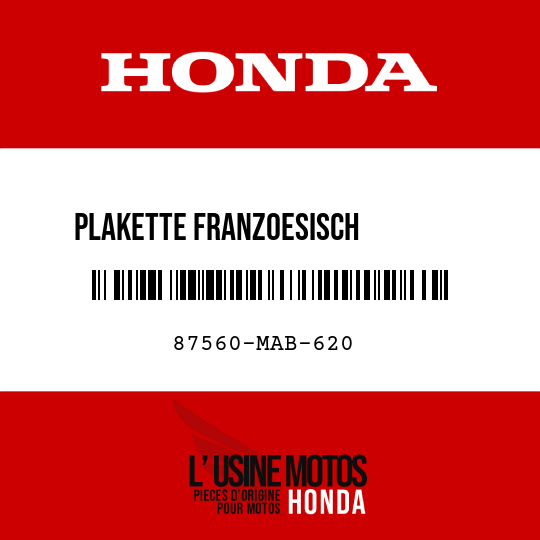 image de 87560-MAB-620 PLAKETTE FRANZOESISCH UEBERSETZUNG