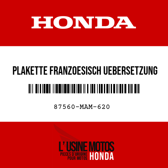 image de 87560-MAM-620 PLAKETTE FRANZOESISCH UEBERSETZUNG