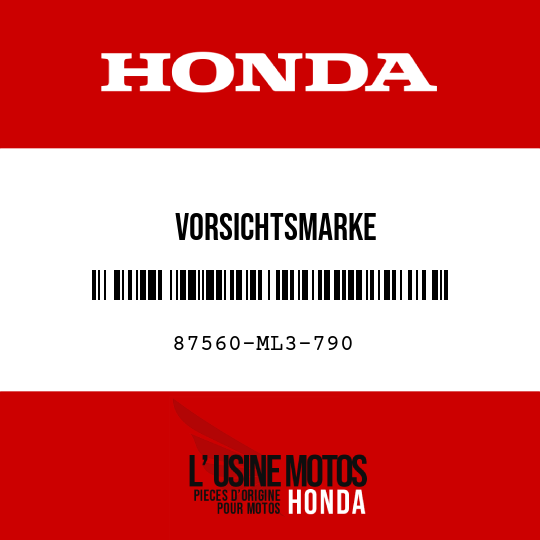 image de 87560-ML3-790 VORSICHTSMARKE