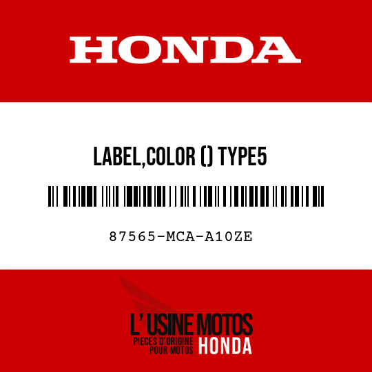 image de 87565-MCA-A10ZE LABEL,COLOR () TYPE5
