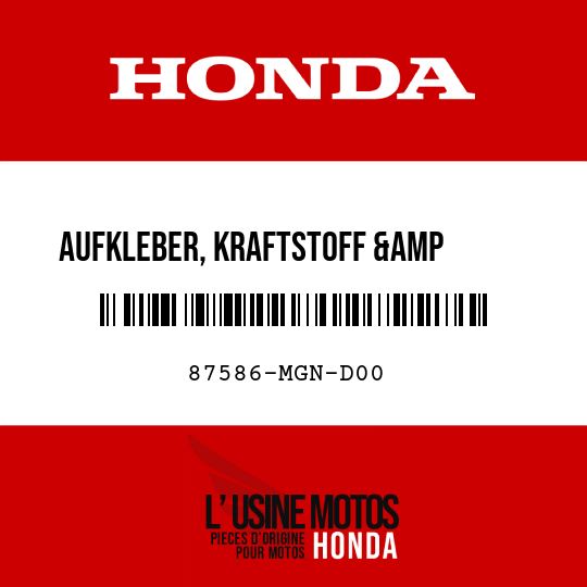 image de 87586-MGN-D00 AUFKLEBER, KRAFTSTOFF & ANTRIEB (BILDSYMBOL)