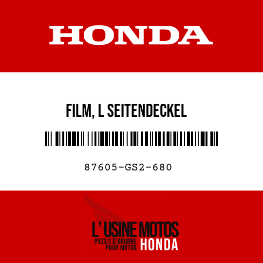 image de 87605-GS2-680 FILM, L SEITENDECKEL