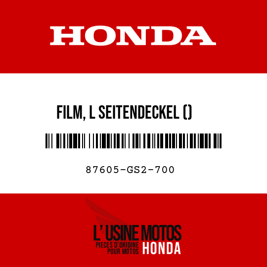 image de 87605-GS2-700 FILM, L SEITENDECKEL ()