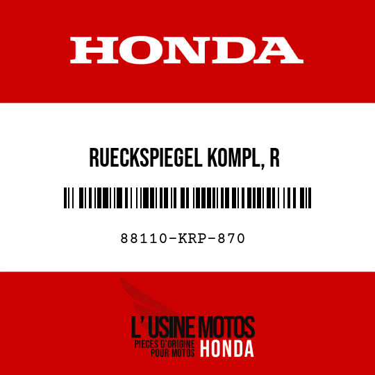 image de 88110-KRP-870 RUECKSPIEGEL KOMPL, R