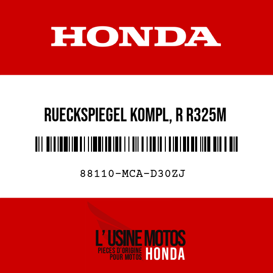 image de 88110-MCA-D30ZJ RUECKSPIEGEL KOMPL, R R325M 