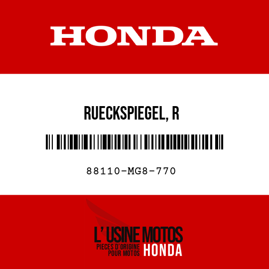 image de 88110-MG8-770 RUECKSPIEGEL, R