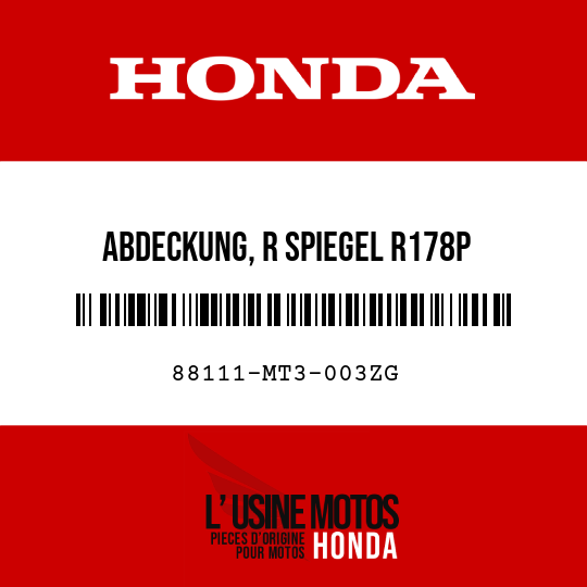 image de 88111-MT3-003ZG ABDECKUNG, R SPIEGEL R178P 