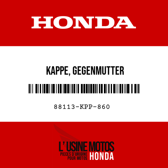 image de 88113-KPP-860 KAPPE, GEGENMUTTER