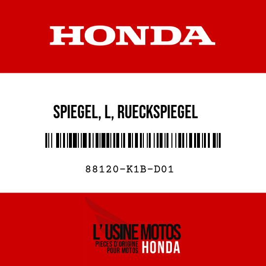 image de 88120-K1B-D01 SPIEGEL, L, RUECKSPIEGEL