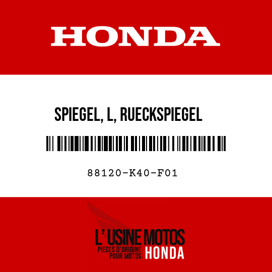 image de 88120-K40-F01 SPIEGEL, L, RUECKSPIEGEL