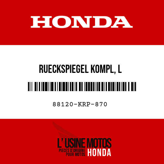 image de 88120-KRP-870 RUECKSPIEGEL KOMPL, L