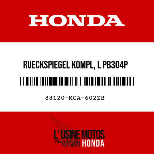 image de 88120-MCA-602ZB RUECKSPIEGEL KOMPL, L PB304P 