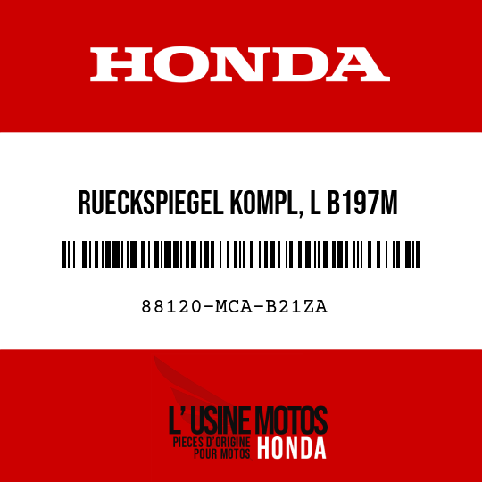 image de 88120-MCA-B21ZA RUECKSPIEGEL KOMPL, L B197M