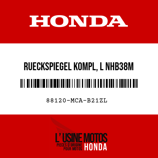 image de 88120-MCA-B21ZL RUECKSPIEGEL KOMPL, L NHB38M